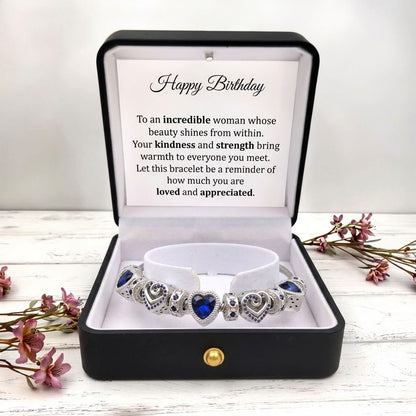 Happy Birthday September Birthstone Bracelet