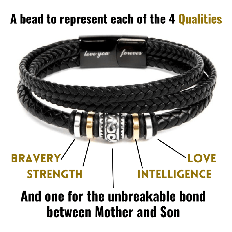 To My Son - Braver Stronger Smarter Loved - Bracelet