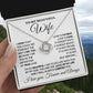 To My Wife - My True Love - Necklace - White gold finish in two-tone box