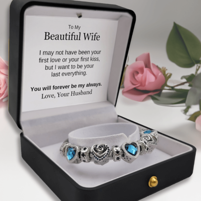 To My Wife - Forever Love Bracelet - Blue