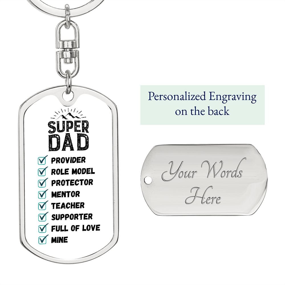 Super Dad - Personalized Keychain