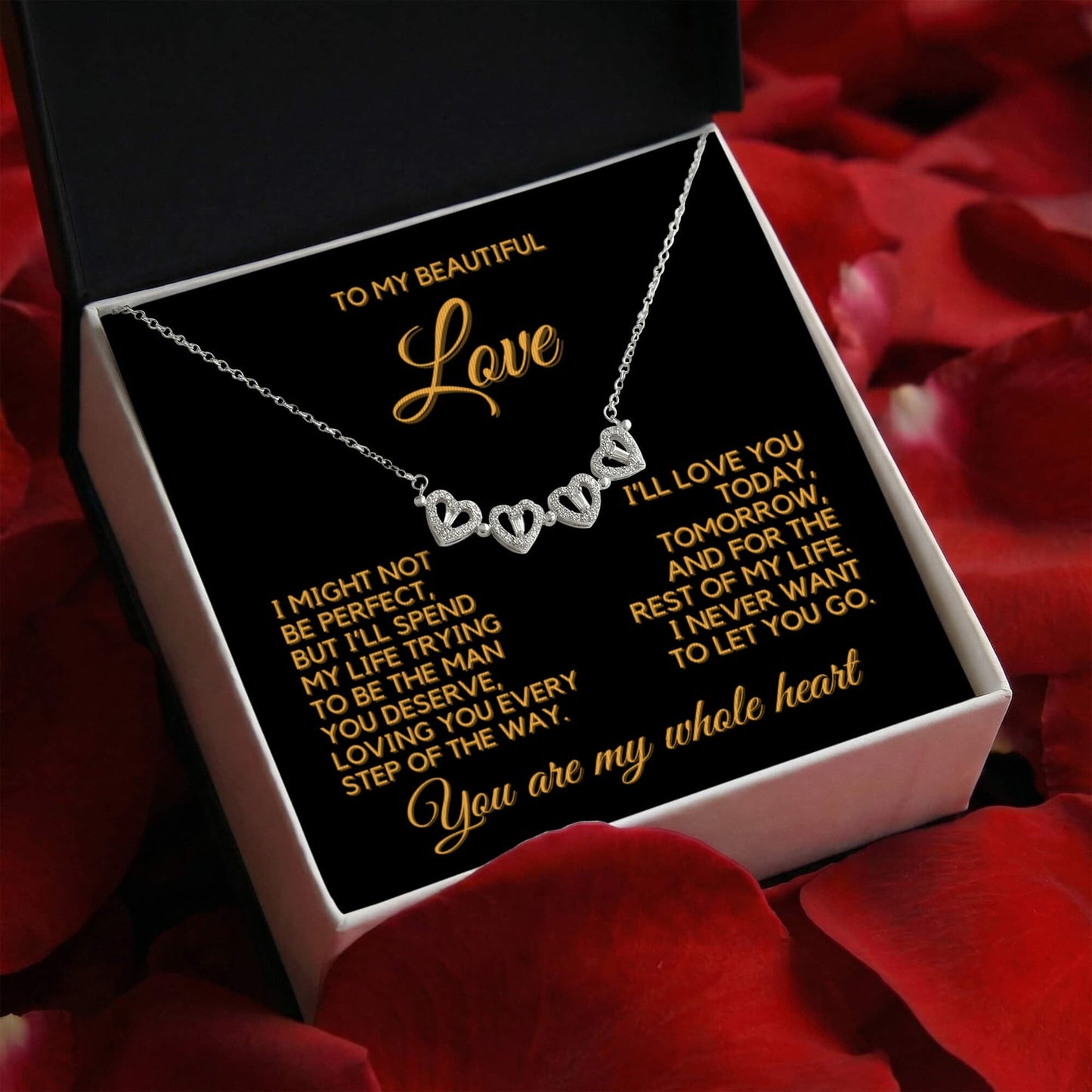 To My Love - Magnetic Hearts Necklace