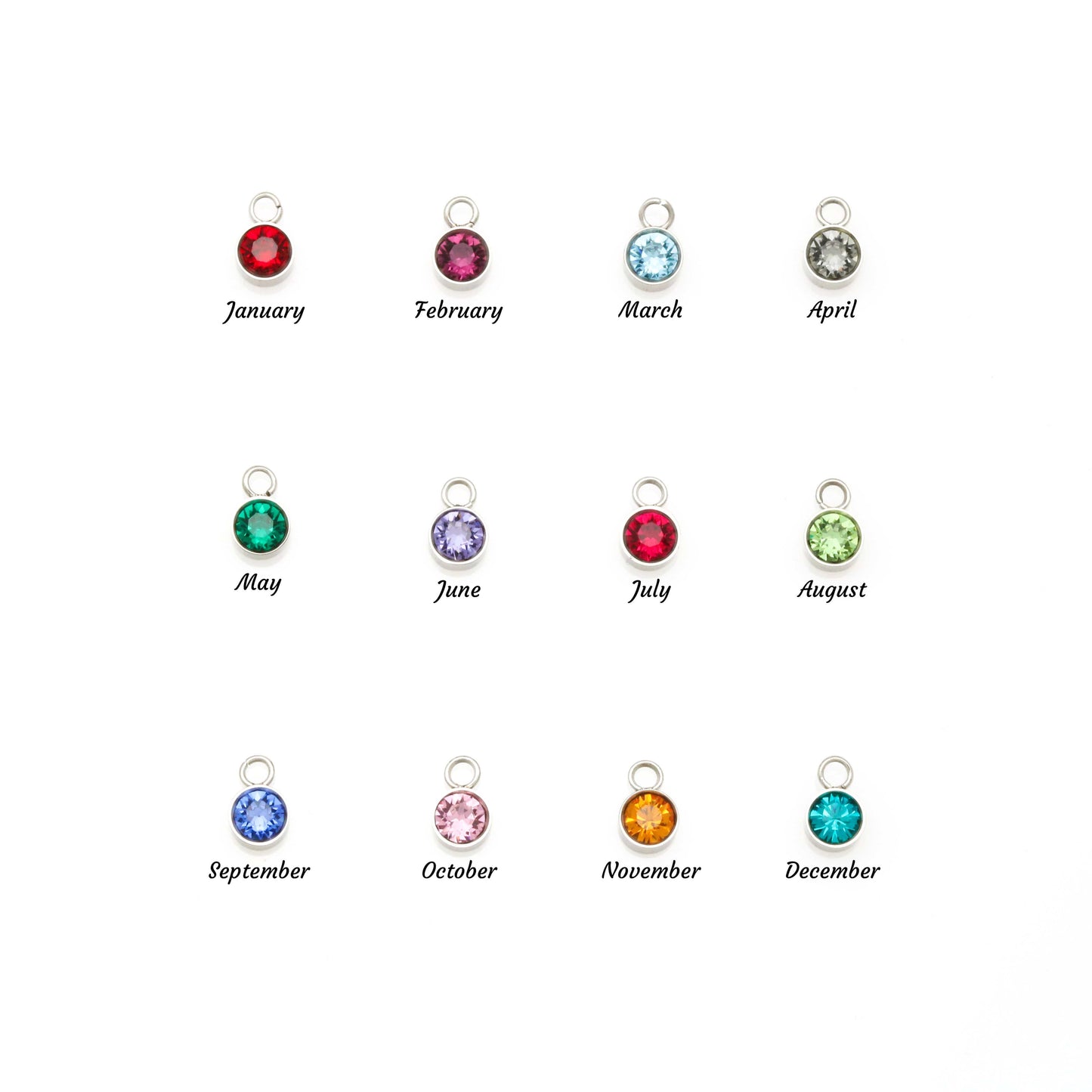Happy Birthday Necklace with Personalized Name and Birthstone