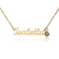 Happy Birthday Necklace with Personalized Name and Birthstone