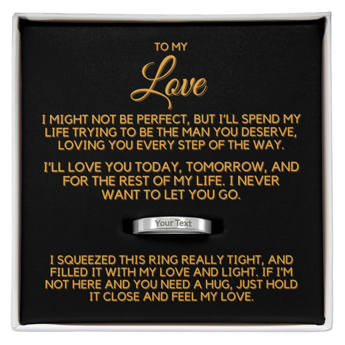 To My Love - Women's Personalized Ring