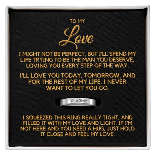 To My Love - Women's Personalized Ring