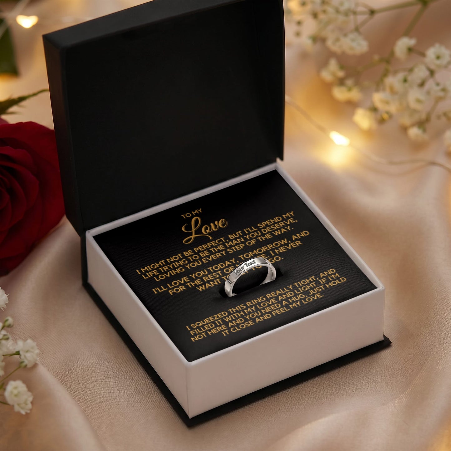 To My Love - Women's Personalized Ring