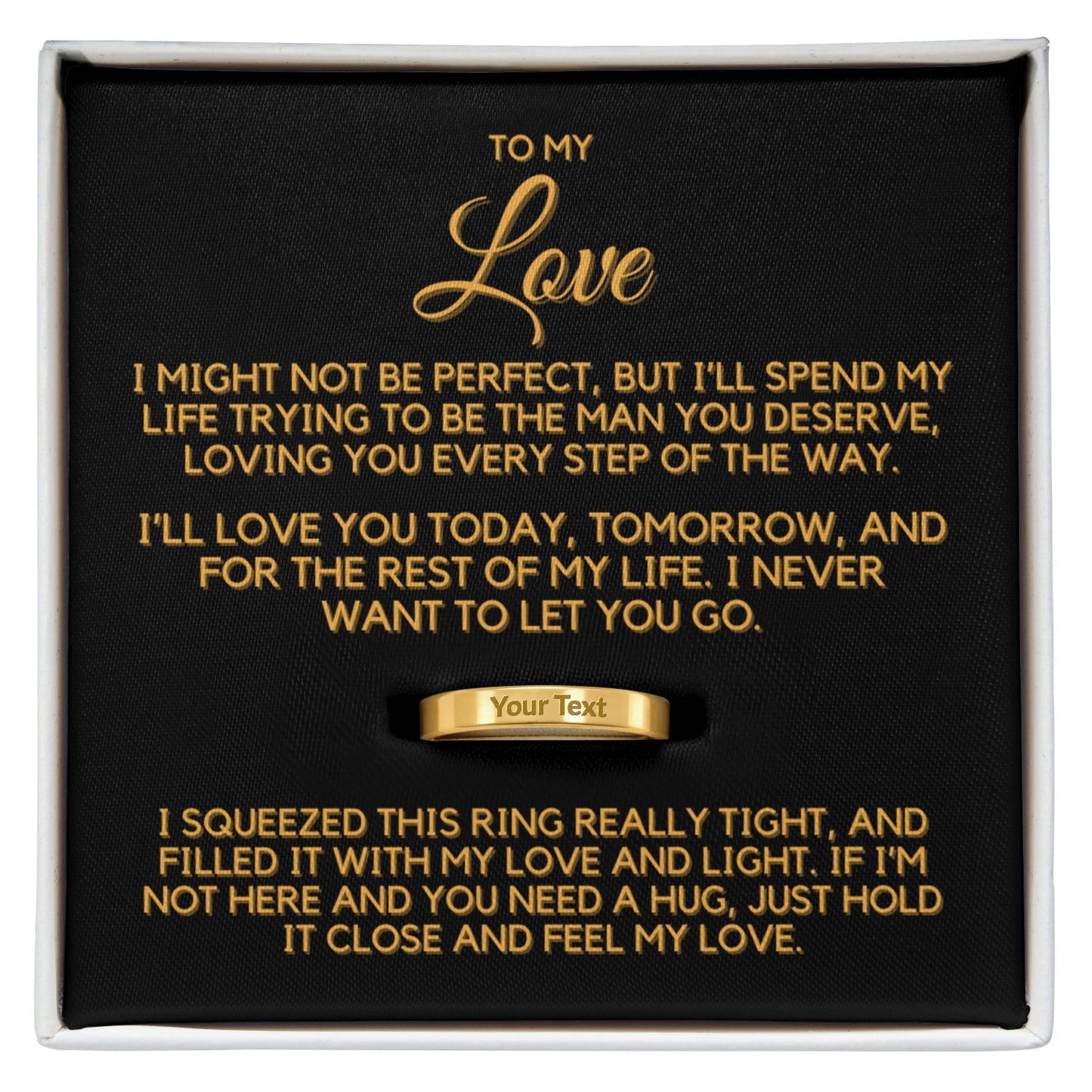 To My Love - Women's Personalized Ring