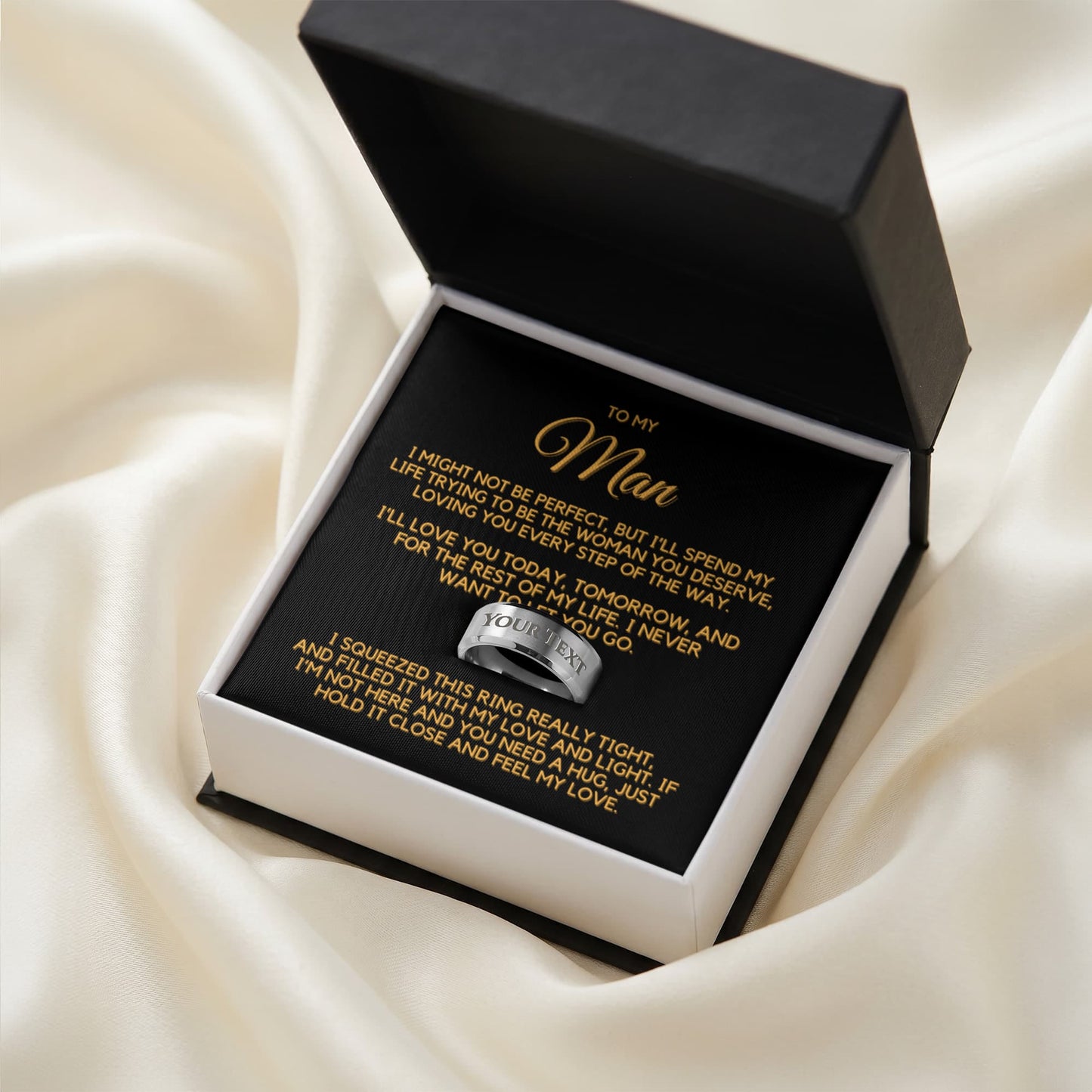 To My Man - Men's Personalized Ring