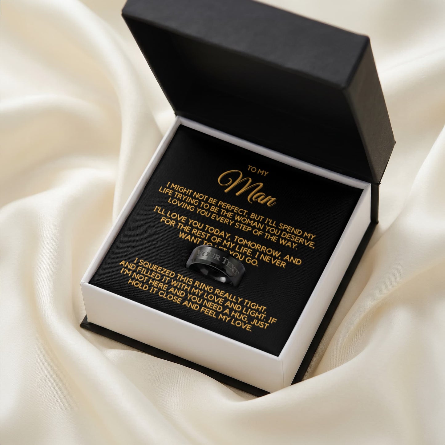 To My Man - Men's Personalized Ring
