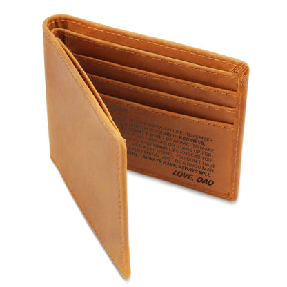 To My Son - I Believe In You - Leather Wallet