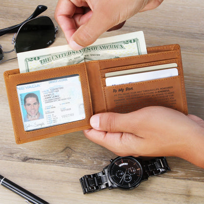 To My Son - I Believe In You - Leather Wallet