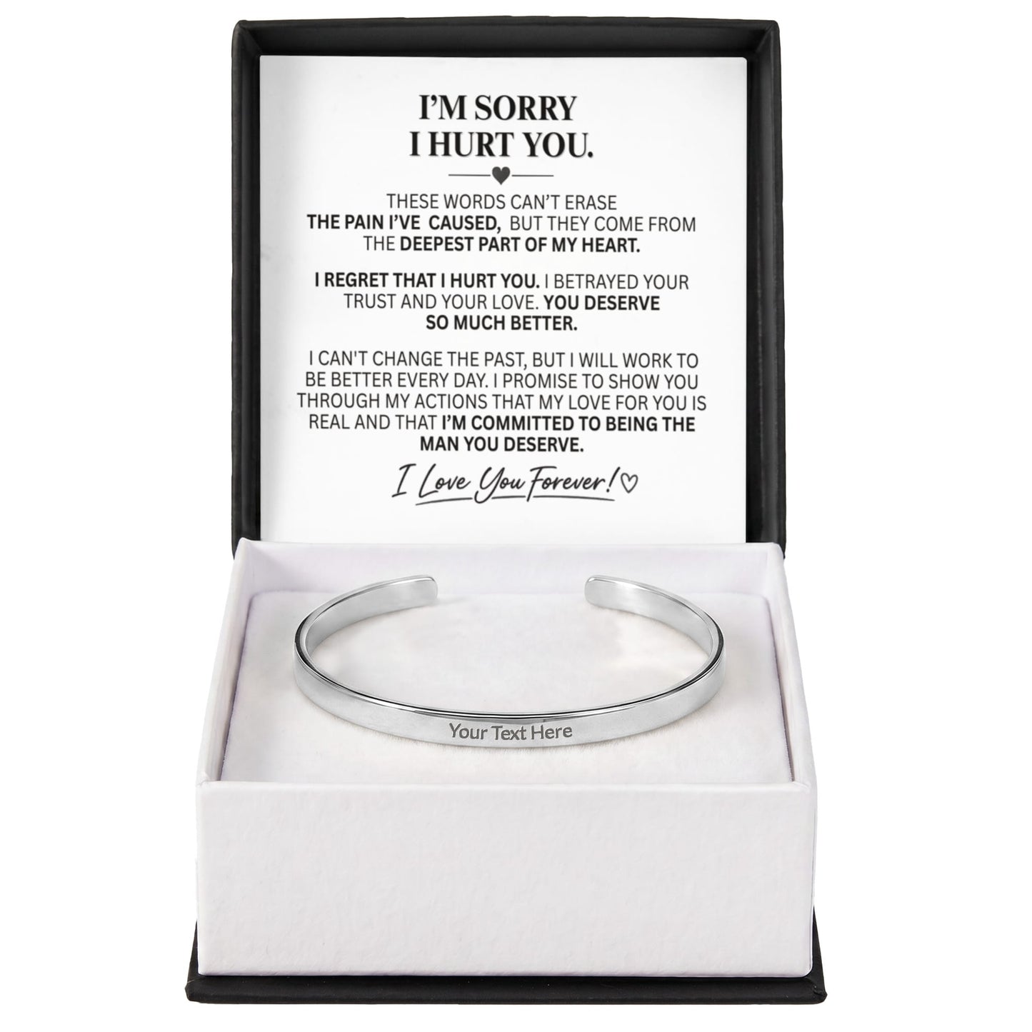 "I'm Sorry" Personalized Bracelet for Her – A Meaningful Apology Gift