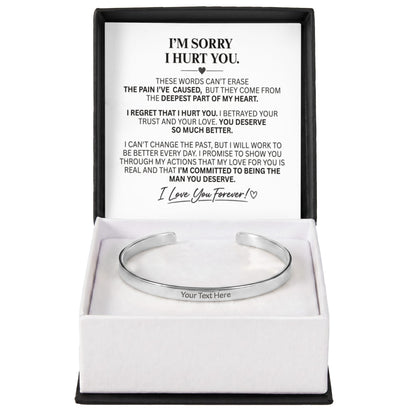 "I'm Sorry" Personalized Bracelet for Her – A Meaningful Apology Gift