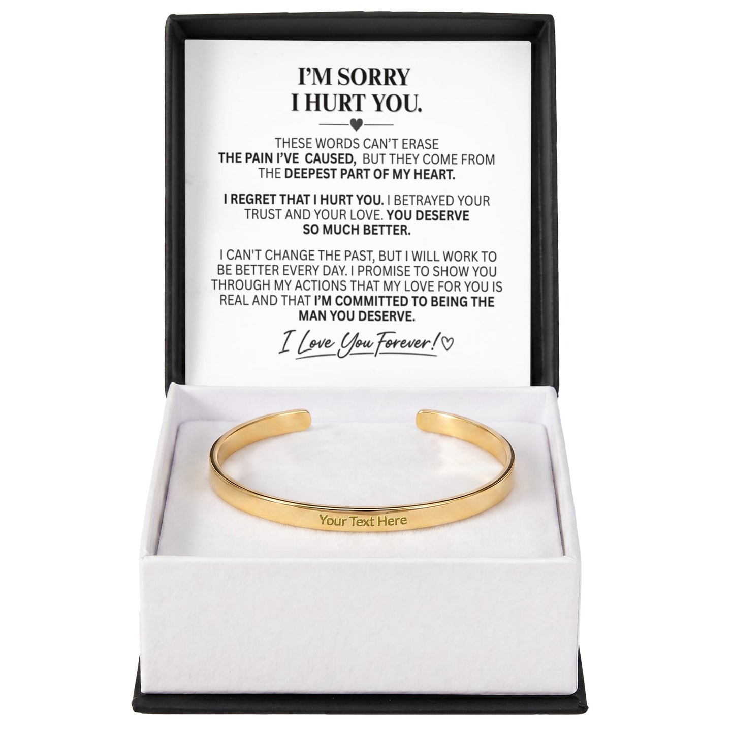 "I'm Sorry" Personalized Bracelet for Her – A Meaningful Apology Gift