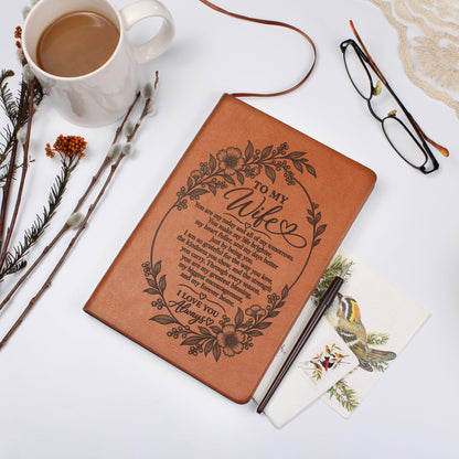 To My Wife - My Greatest Blessing - Engraved Leather Journal