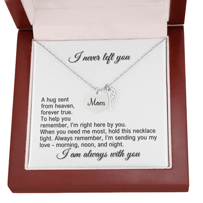 Angel Wing Memorial Necklace - Mom