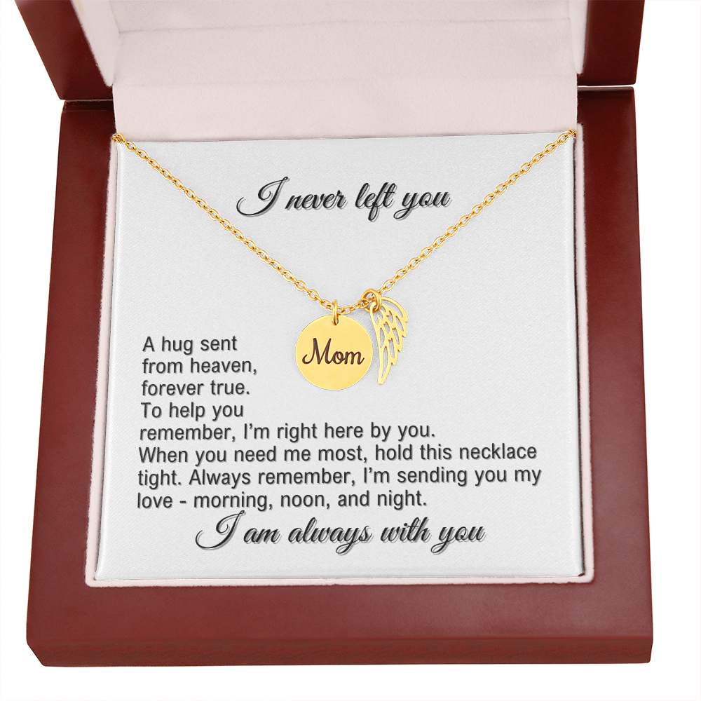 Angel Wing Memorial Necklace - Mom