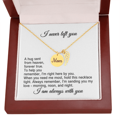 Angel Wing Memorial Necklace - Mom