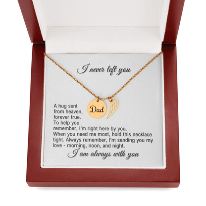 Angel Wing Memorial Necklace - Dad