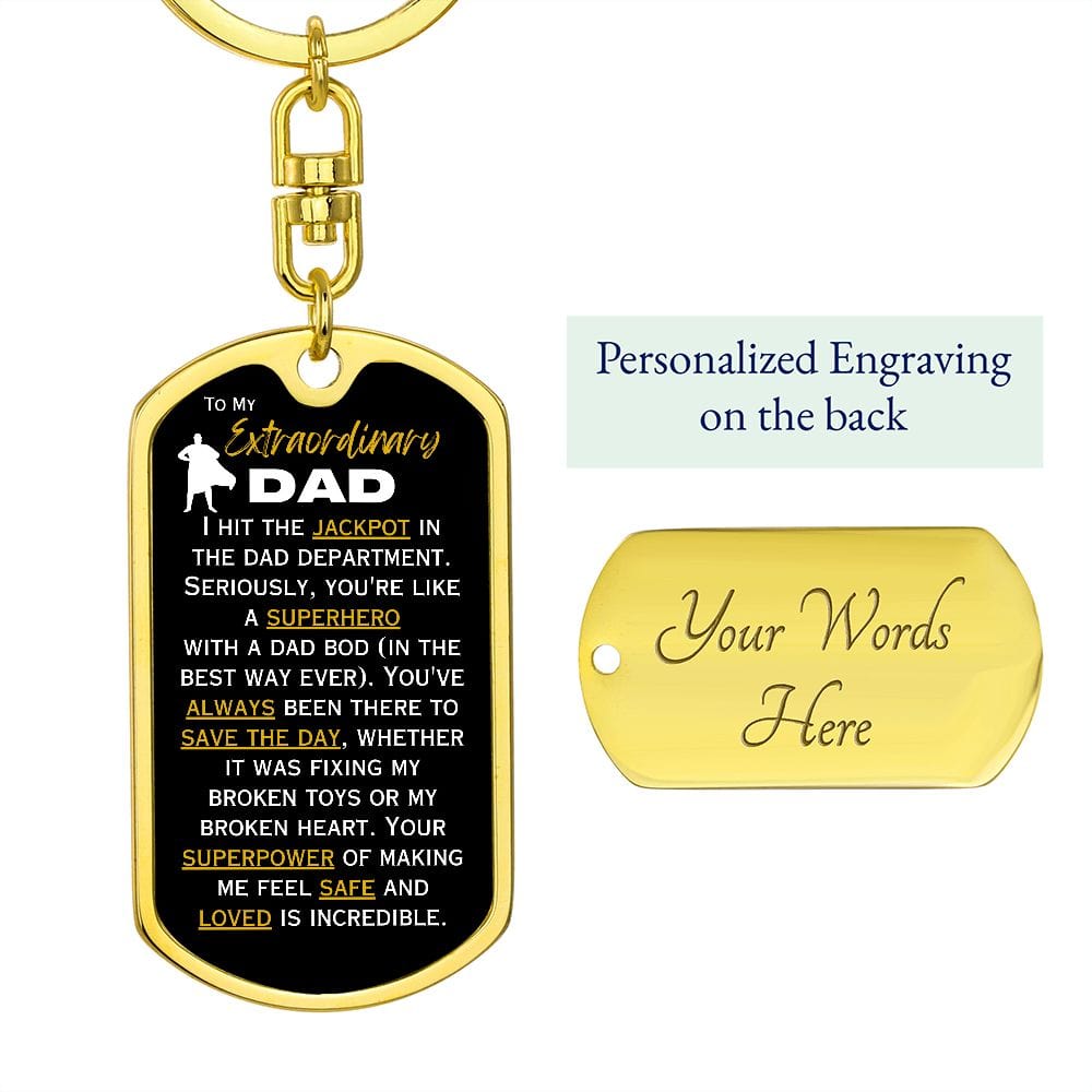 My Extraordinary Dad - Personalized Keychain