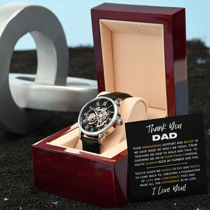 Thank You Dad - Deluxe Openwork Watch