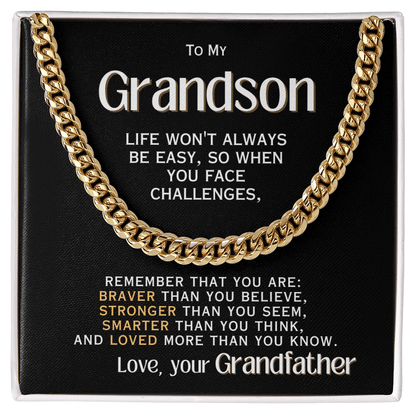 For My Grandson - Love, your Grandfather - Necklace