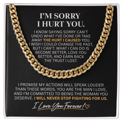 Apology Necklace for Him – A Meaningful Gift to Say "I'm Sorry"