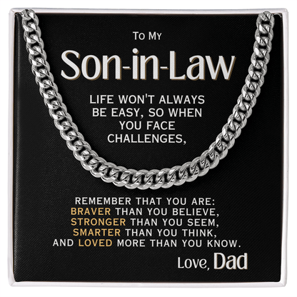 For My Son-in-Law - Love, Dad - Necklace