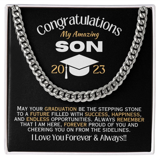 My Amazing Son - Graduation Link Chain Necklace
