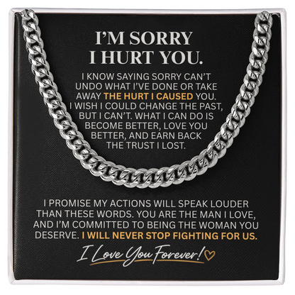 Apology Necklace for Him – A Meaningful Gift to Say "I'm Sorry"