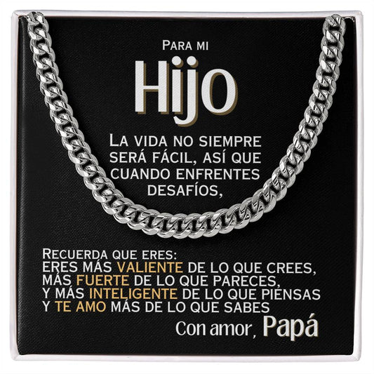 Para Mi Hijo - Con Amor Papa - Cadena de Collar