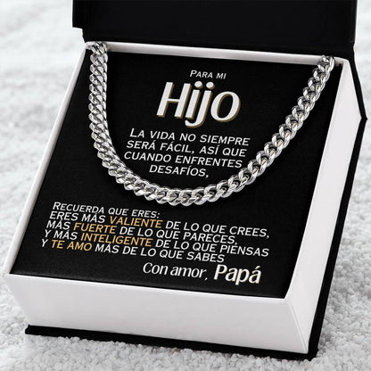 Para Mi Hijo - Con Amor Papa - Cadena de Collar