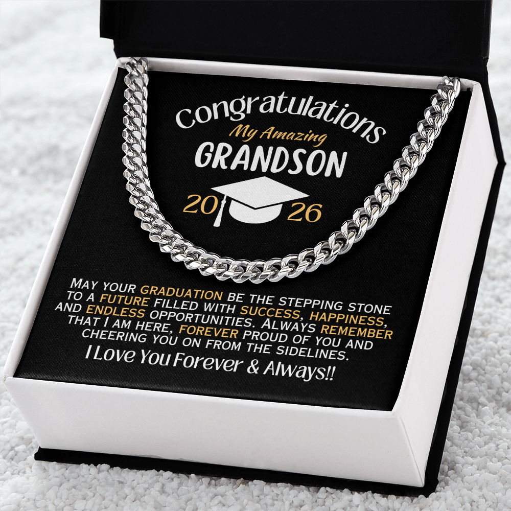 My Amazing Grandson - 2026 Graduation - Necklace
