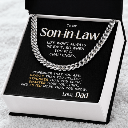 For My Son-in-Law - Love, Dad - Necklace