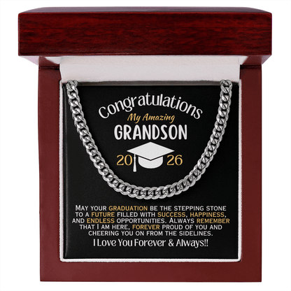 My Amazing Grandson - 2026 Graduation - Necklace