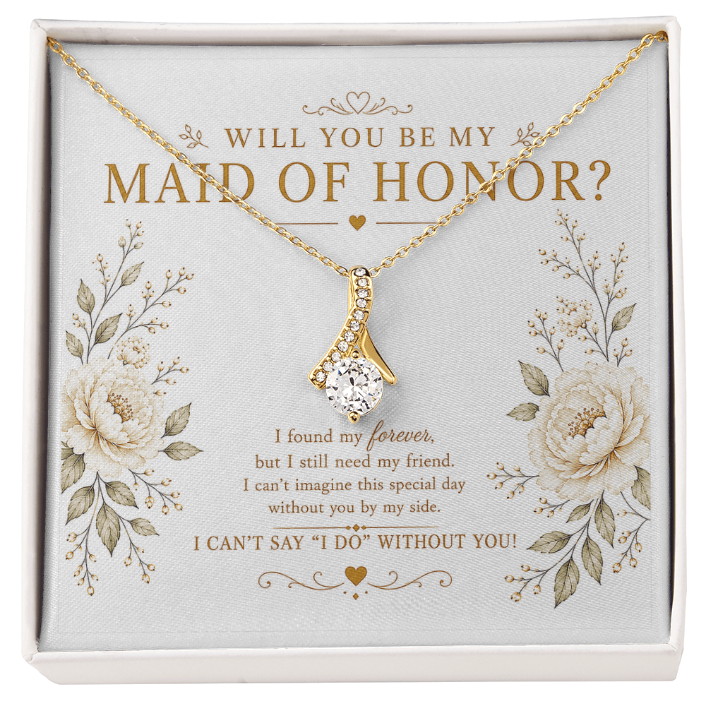 Will You Be My Maid of Honor Necklace – Maid of Honor Proposal Gift