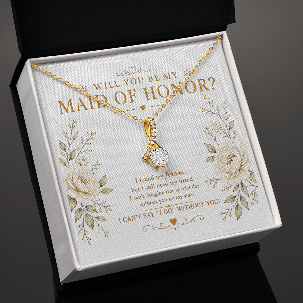 Will You Be My Maid of Honor Necklace – Maid of Honor Proposal Gift