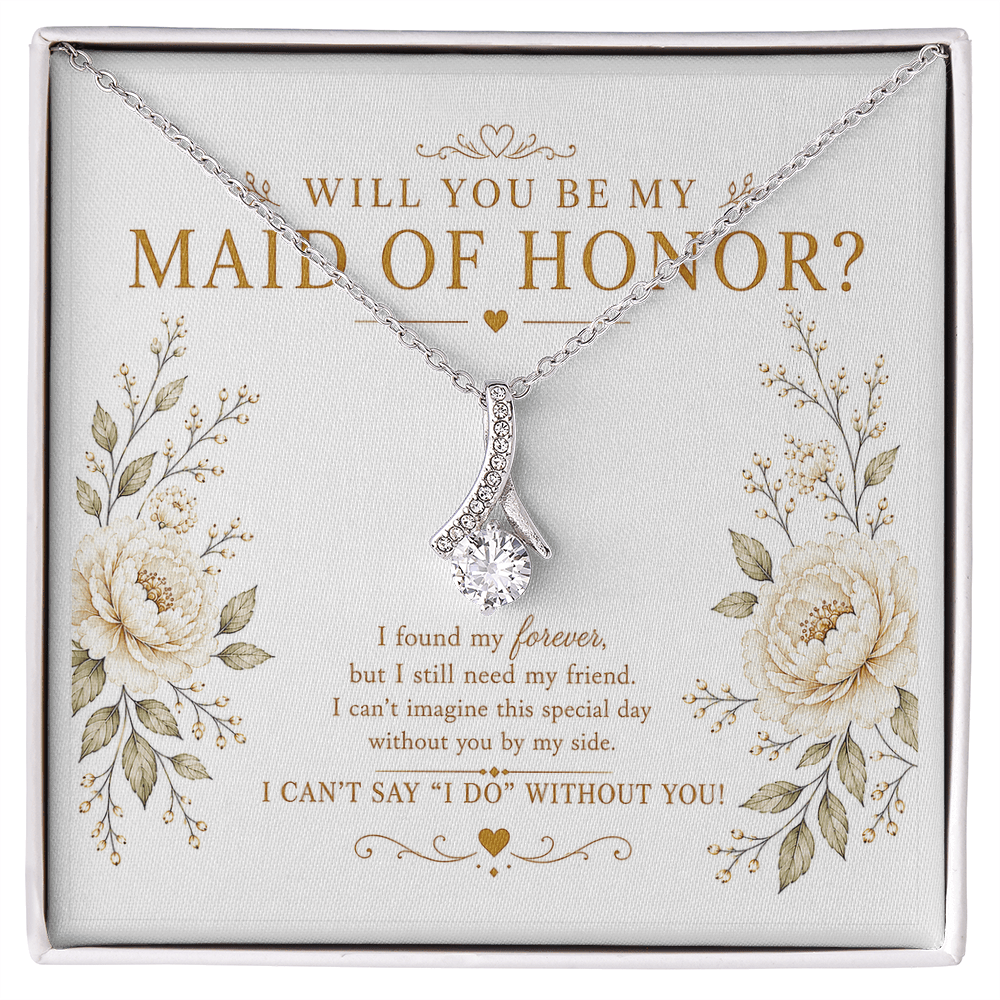 Will You Be My Maid of Honor Necklace – Maid of Honor Proposal Gift