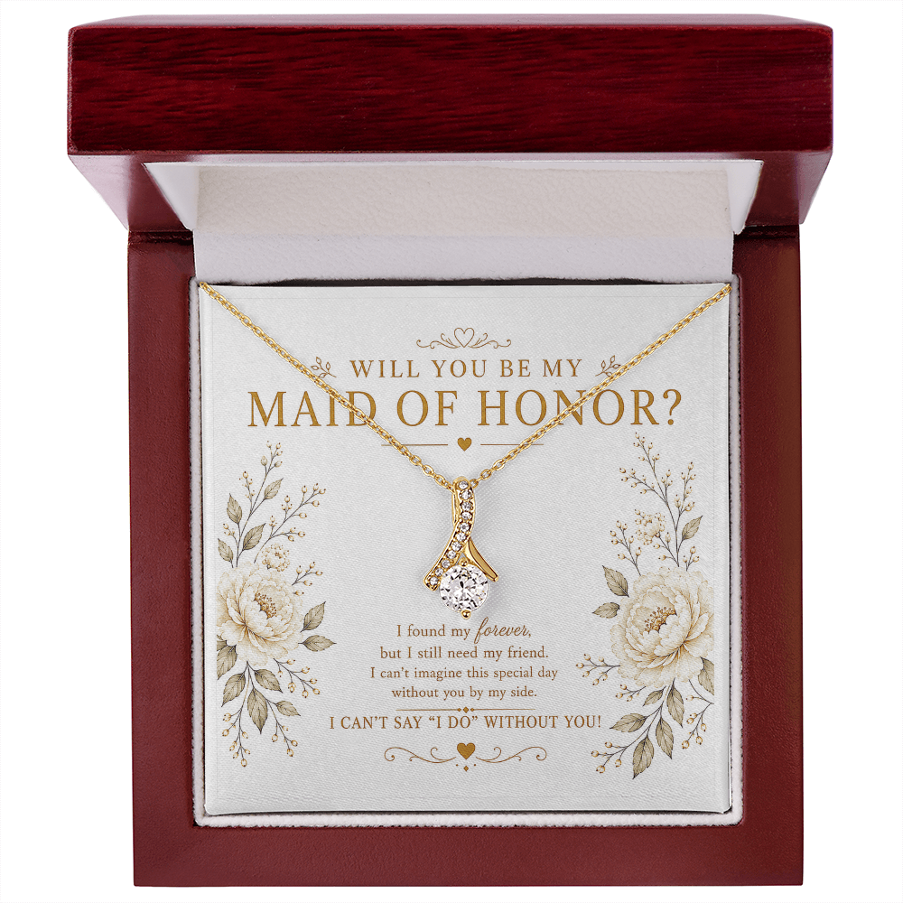 Will You Be My Maid of Honor Necklace – Maid of Honor Proposal Gift