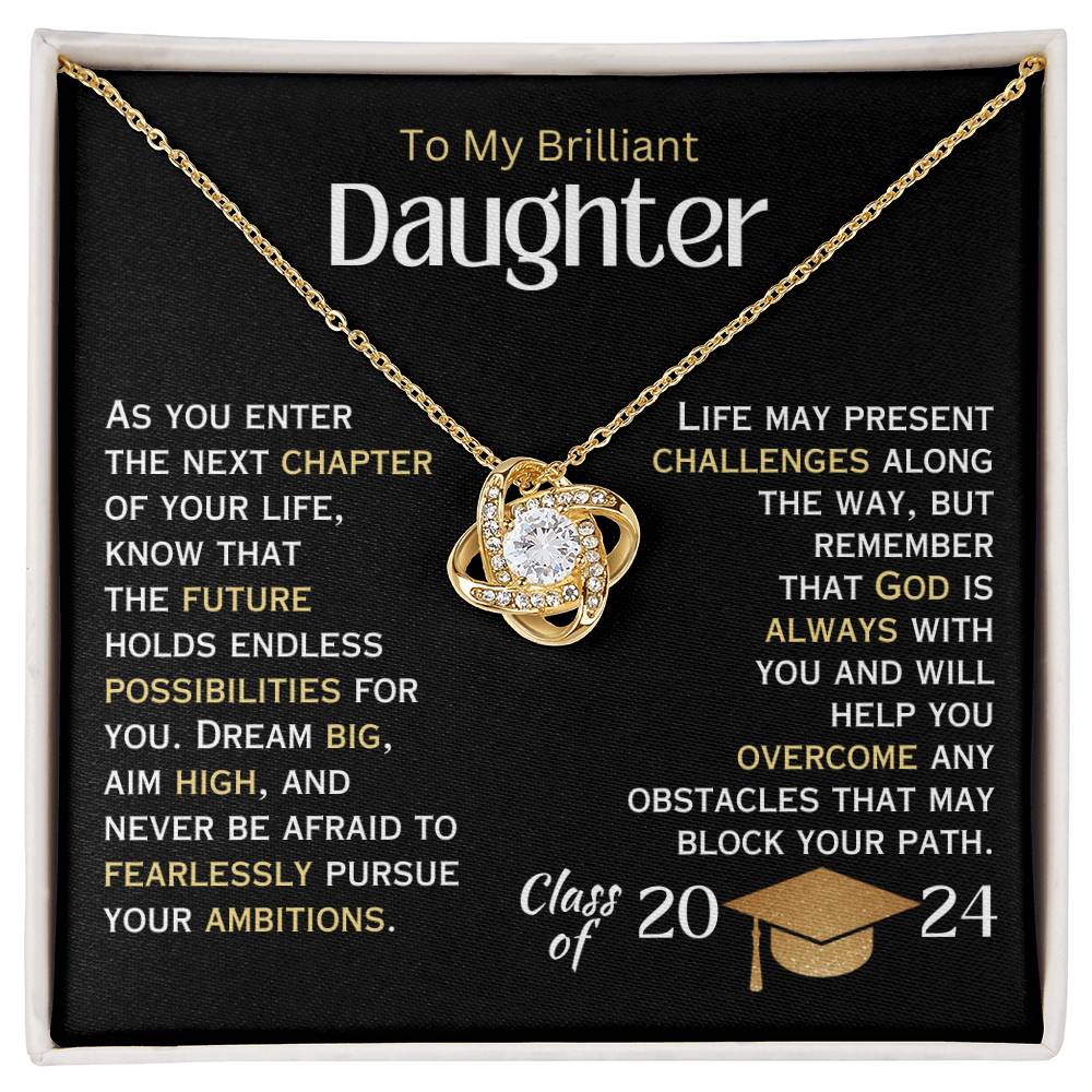 To My Brilliant Daughter - Graduation Necklace - 2024