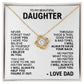To My Beautiful Daughter - Message from Dad - Yellow Gold Finish Necklace with two-tone box