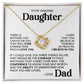 To My Daughter - I Love And Support You - Yellow Gold Finish Necklace with two-tone box