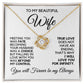 To My Wife - Infinite Love - Necklace - Yellow Gold Finish with Two-tone Box