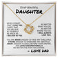 To My Daughter - I Will Always Love You - Yellow Gold Finish Necklace with Two-tone Box