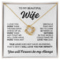 To My Wife - I Love You More - Necklace - Yellow Gold Finish with Two-tone Box