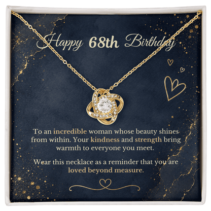 Happy 68th Birthday Necklace