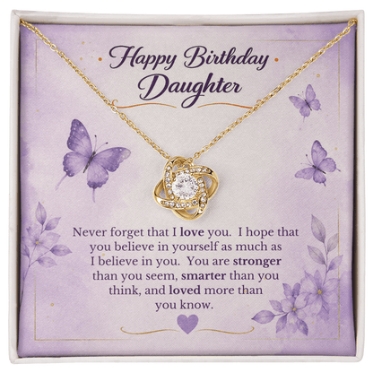 Happy Birthday to My Daughter Necklace Gift