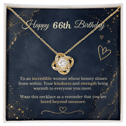 Happy 66th Birthday Necklace