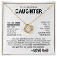 To My Daughter - I Will Always Love You - Yellow Gold Finish Necklace with Two-tone Box